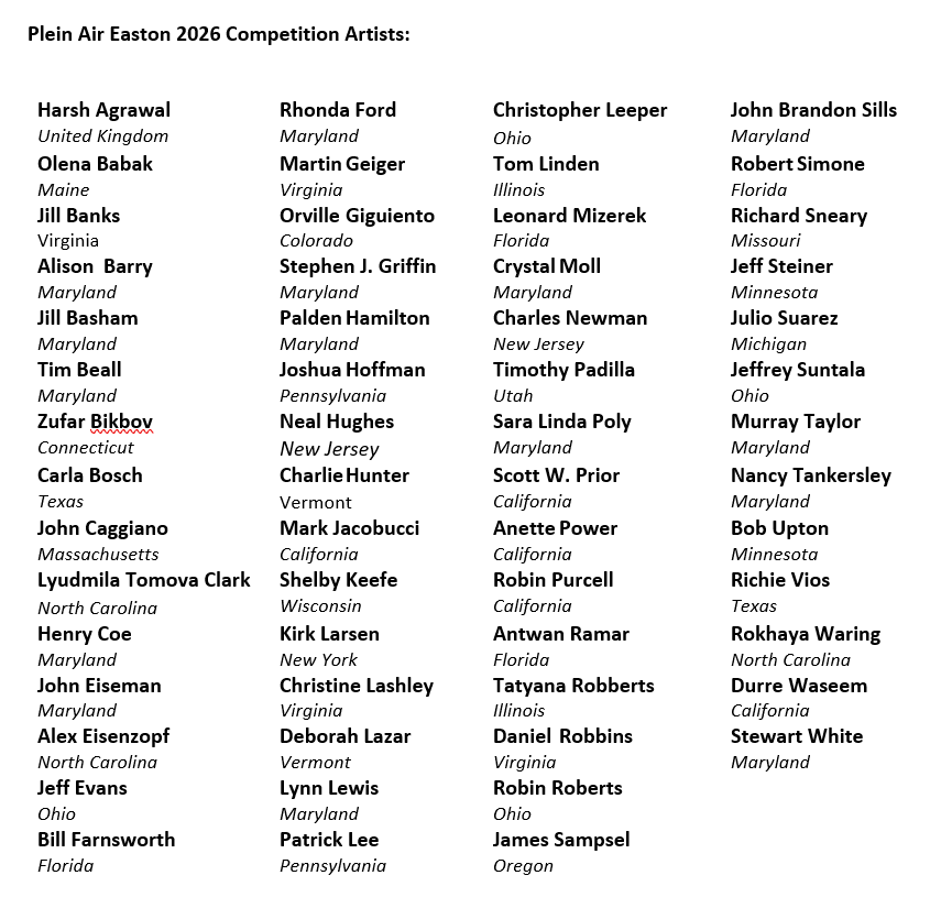 The 58 Juried Artists-PAE2026